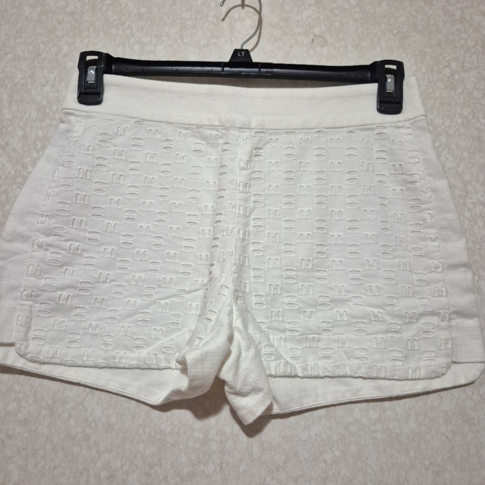 J. Crew White High Waist Shorts with Soft Texture..SIZE:4
